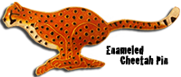 Cheetah Pin - Enamel